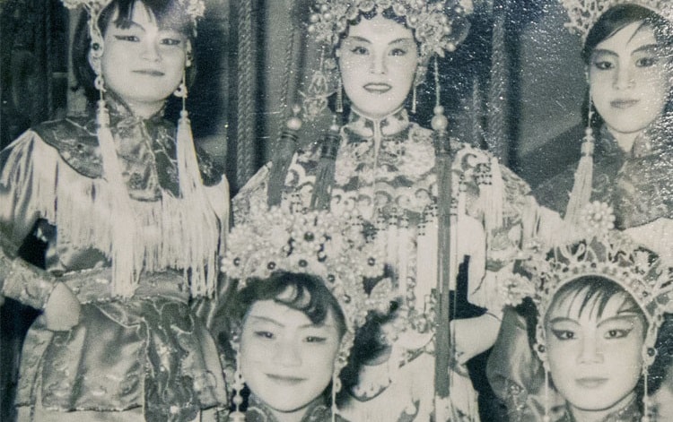 Performers from the Cantonese Opera, in an image from U of T's collection, housed in U of 's Richard Charles Lee Canada-Hong Kong library.