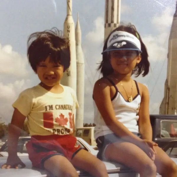 Christopher and Cherrie Chiu as children.