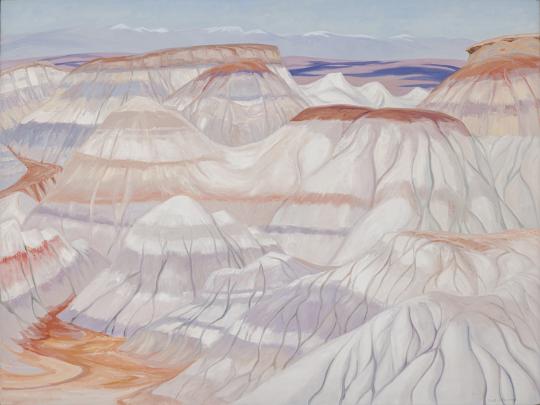 A painting of the badlands