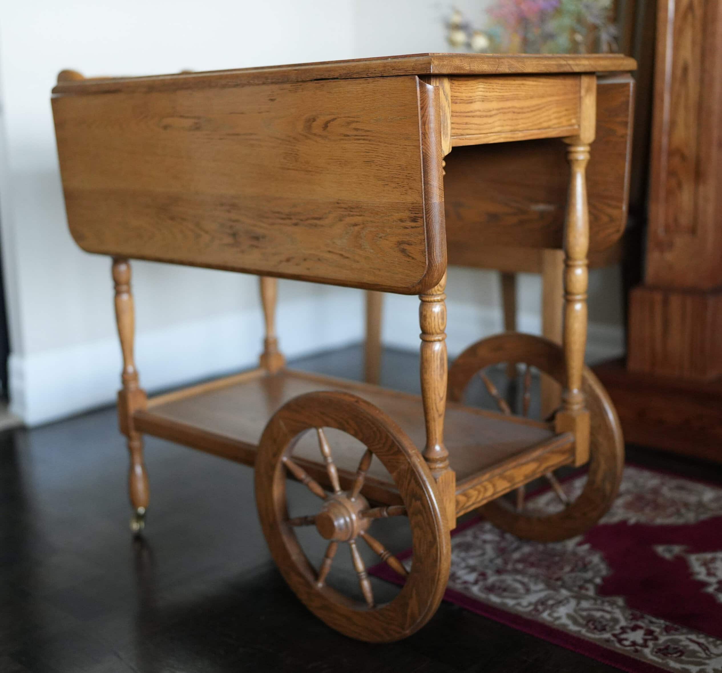 An old wooden cart