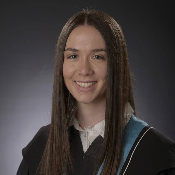 A convocation photo of Sarah Thompson