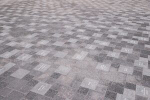 Photo of installed pavers