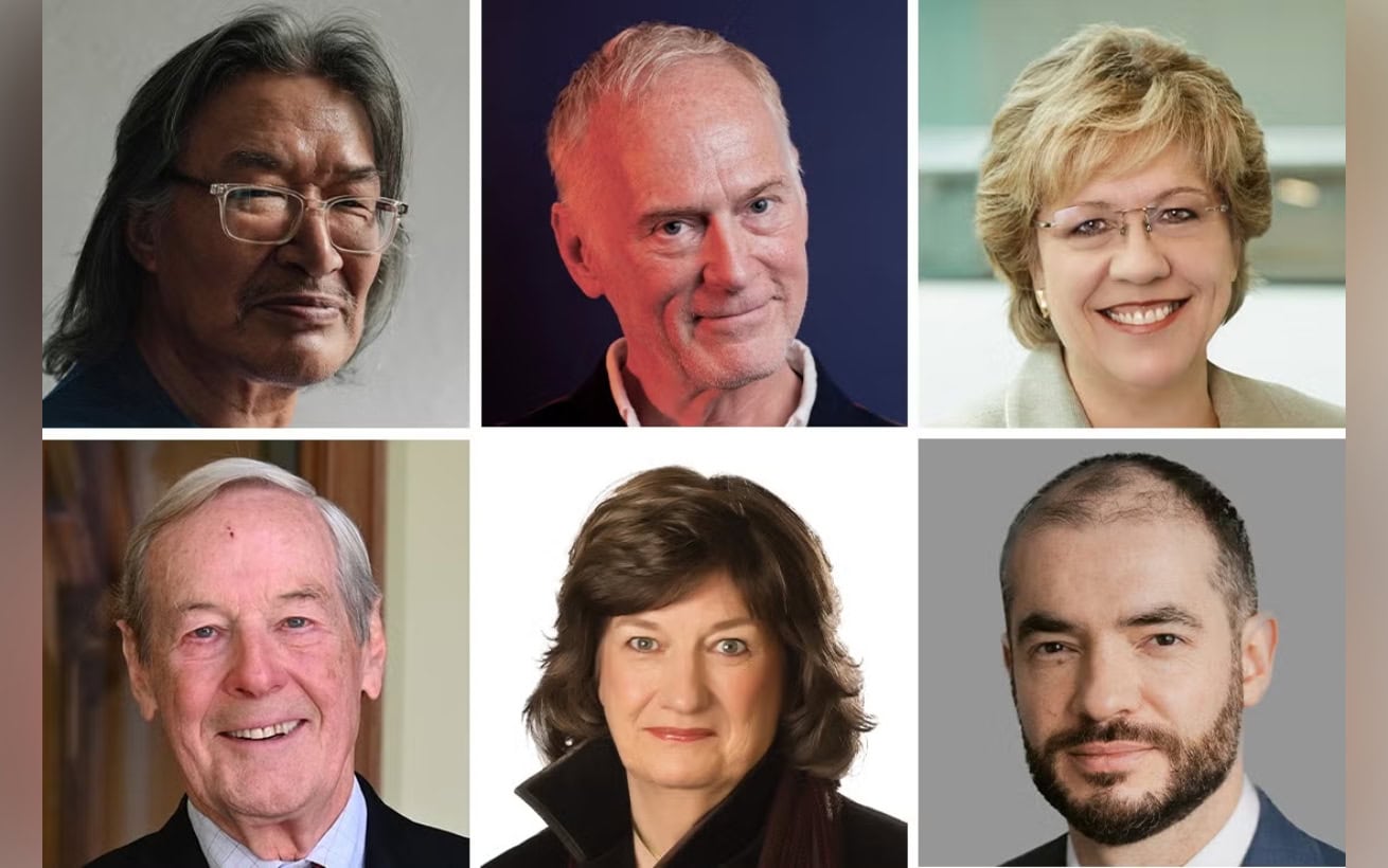 A composite image of the six degree recipients