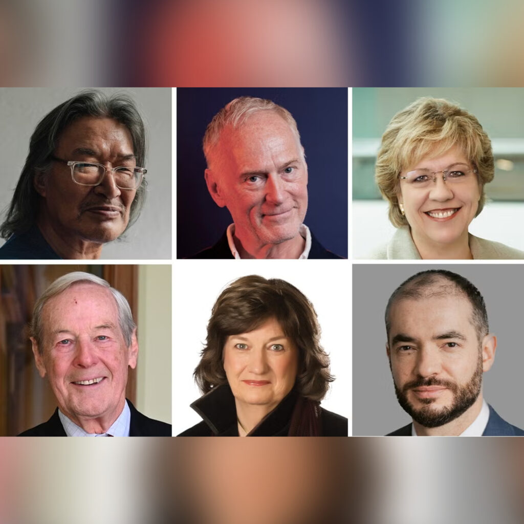A composite image of the six degree recipients
