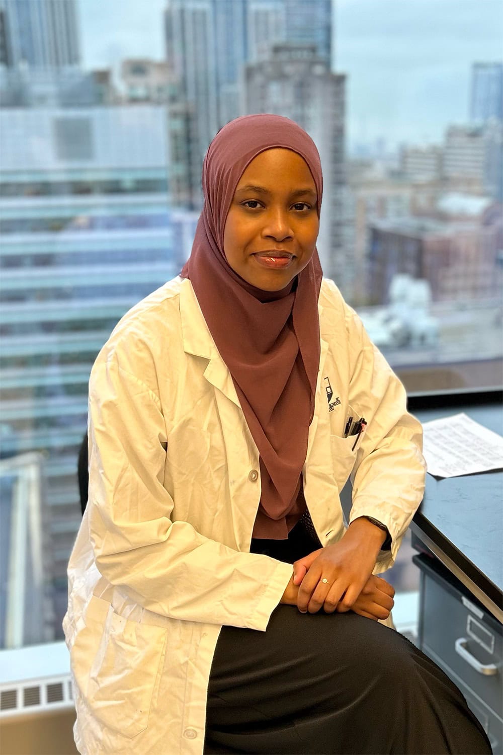 A person in a lab coat.